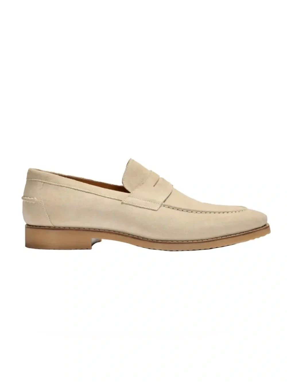 Johnnie-O J-Flex Men’s Cream Suede Penny Loafers
